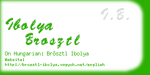 ibolya brosztl business card